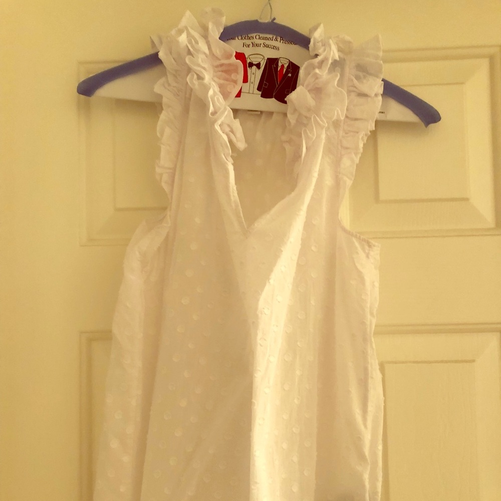 J.Crew White Cotton Top Size 2
